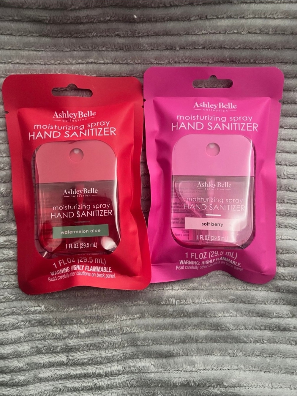 AshleyBelle Moisturizing Spray Hand Sanitizer Watermelon Aloe Or Soft Berry New